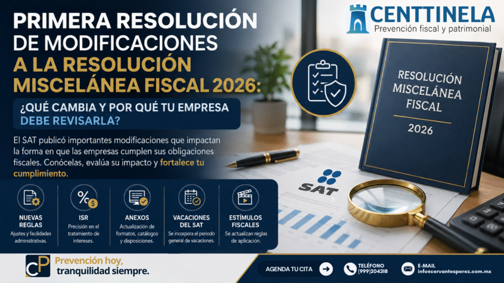 Primera Resolución de Modificaciones a la Resolución Miscelánea Fiscal 2026