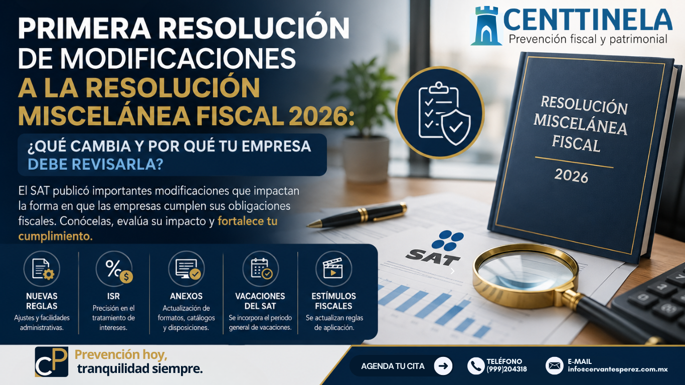 Primera Resolución de Modificaciones a la Resolución Miscelánea Fiscal 2026